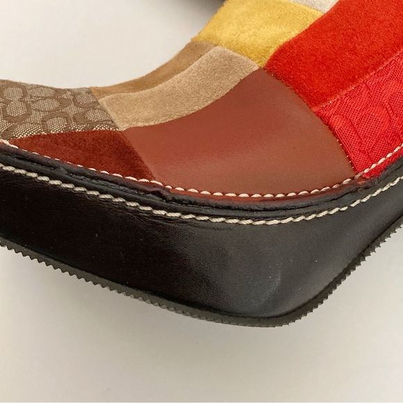 Coach Kieran Patchwork Slip On Clogs - Picture 7 of 9